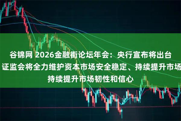 谷锦网 2026金融街论坛年会：央行宣布将出台一揽子政策 证监会将全力维护资本市场安全稳定、持续提升市场韧性和信心