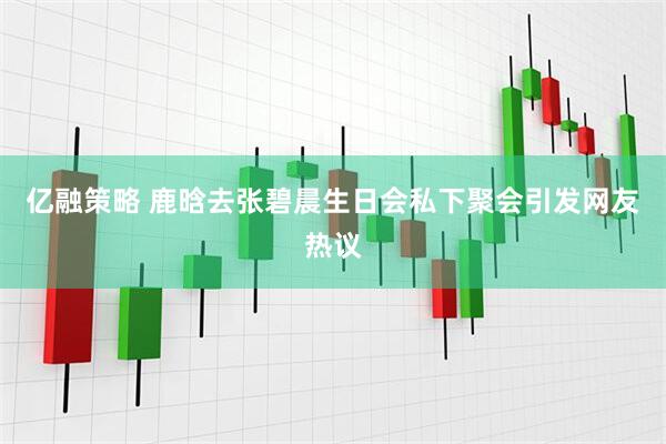 亿融策略 鹿晗去张碧晨生日会私下聚会引发网友热议